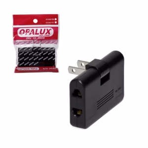 Adaptador de Enchufe Plano Giratorio Opalux XD  FBK
