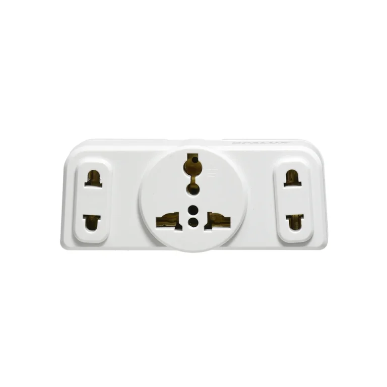 Adaptador de Enchufe Triple Opalux OP-609-A3 Adaptador de 3 Enchufes a 1 Toma Plana, Enchufe Triple para Pared y Viajero Opalux