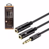 Cable Divisor de Audio y Micrófono NETCOM PE RS Bifucador de Audio y Micrófono para Laptop Separador de Audio para Tableta o Laptop Divisor de audio NETOCM PE RS