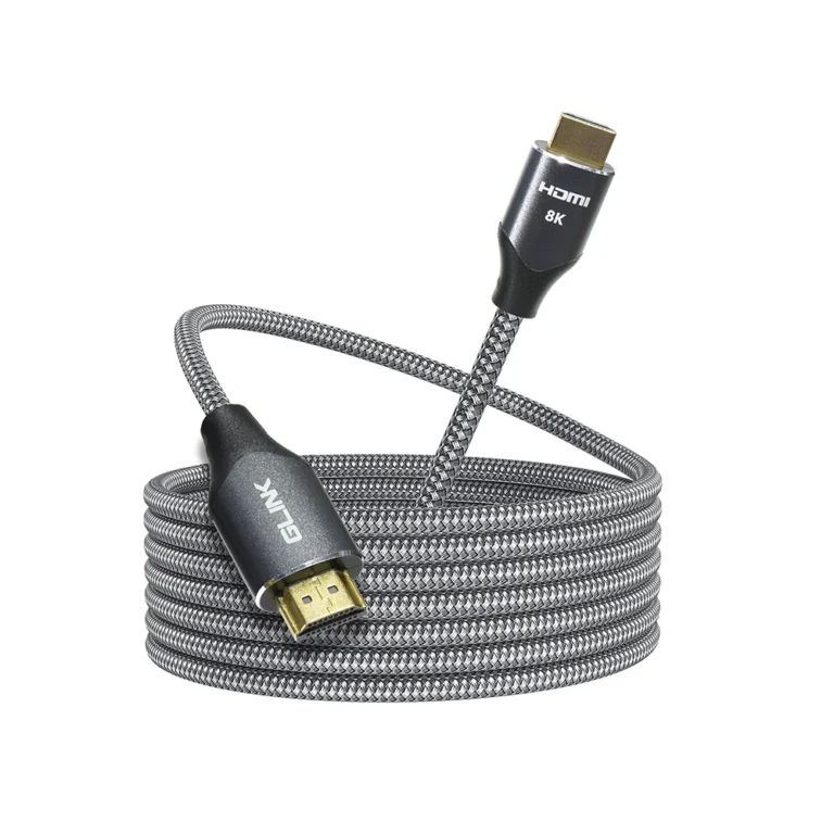 Cable HDMI de 10M 8K Glink GL-208 Cable HDMI Versión 2.1 de 10 Metros 8K de Resolución, Ultra HD, HDR, 3D vision, 48Gbps, Audio Retorno, 12 Bits - Glink 