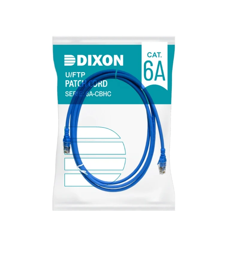 Cable Patch Cord Cat6A Dixon 6A-CBHC Azul Cable de Red Cat6A Tipo Patch Cord o Latiguillo - Dixon 6A-CBHC en color Azul