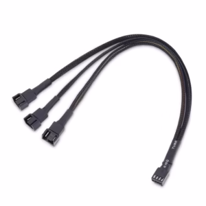 Cable Splitter FAN de 4 Pin 1x3 para PC Cable Divisor para Cooler Fan para Computadora de Escritorio de 1 Entrada 3 Salidas- American NET GP-260-4PIN-1x3