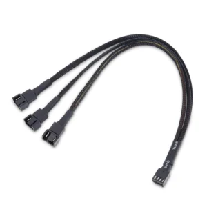 Cable Splitter FAN de 4 Pin 1x3 para PC Cable Divisor para Cooler Fan para Computadora de Escritorio de 1 Entrada 3 Salidas- American NET GP-260-4PIN-1x3