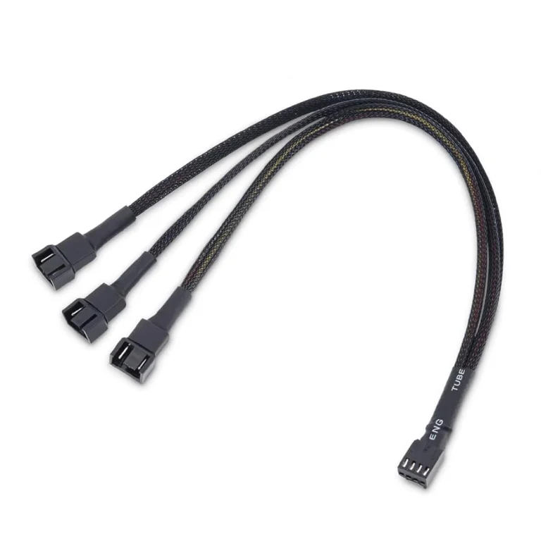 Cable Splitter FAN de 4 Pin 1x3 para PC Cable Divisor para Cooler Fan para Computadora de Escritorio de 1 Entrada 3 Salidas- American NET GP-260-4PIN-1x3
