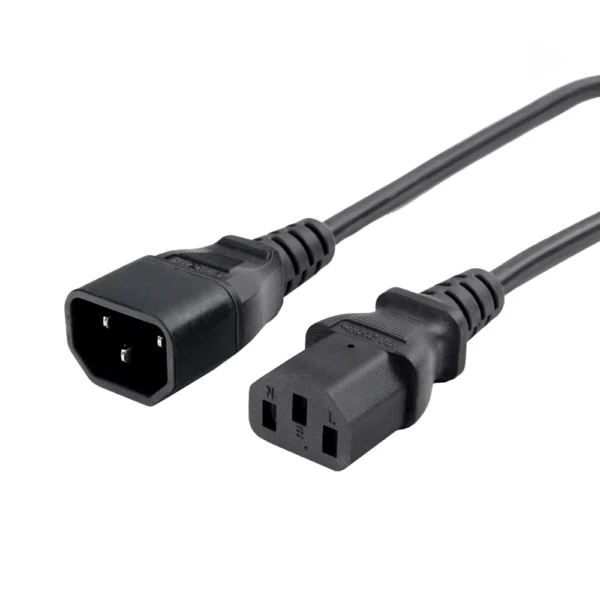 Cable UPS C13 C14 de 1.8MT 18AWG Cable para UPS con Conector C13 a C14 de 1.8 Metros a 18AWG Trautech PE-PW0039