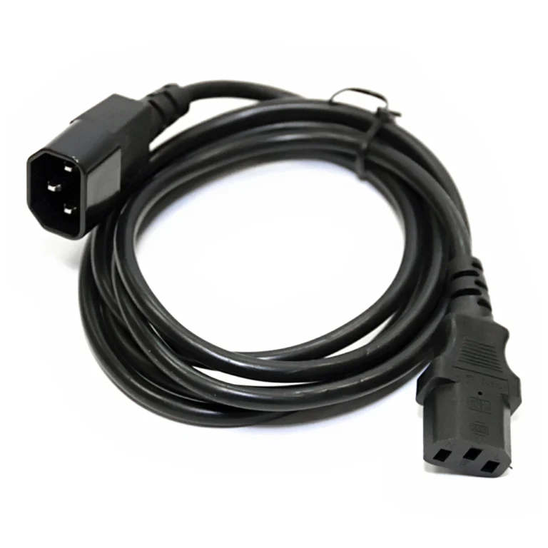 Cable UPS C13 C14 de 1.8MT 18AWG Cable para UPS con Conector C13 a C14 de 1.8 Metros a 18AWG Trautech PE-PW0039