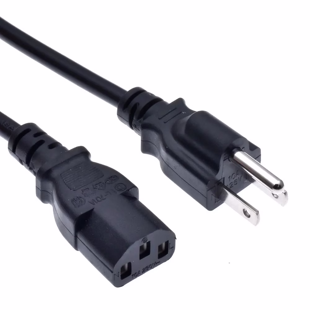 Cable de Poder C a Nema  P AWG Trautech PE AC Cable de Poder para Computadora con Enchufe Plano y Conector C Hembra   AWG Trautech PE AC