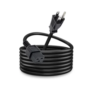 Cable de Poder C19 a Nema 5-15P Trautech Cable de Poder C19 a Enchufe Plano con toma a Tierra de 1.8 Metros a 14AWG - Trautech PE-PW0081