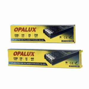 Fuente de Alimentación Slim de 12V Opalux OP-F12V Fuente Switching Ultra Delgado de 12V Opalux OP-F12V