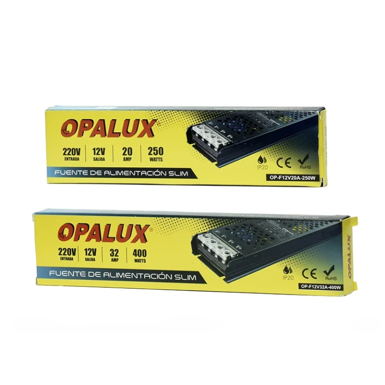 Fuente de Alimentación Slim de 12V Opalux OP-F12V Fuente Switching Ultra Delgado de 12V Opalux OP-F12V