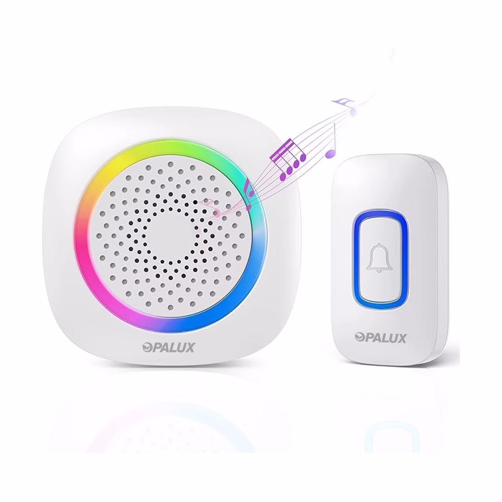 Timbre Inalámbrico de  melodías Opalux OP  Timbre WiFi con  Tonos a MT   Opalux OP 