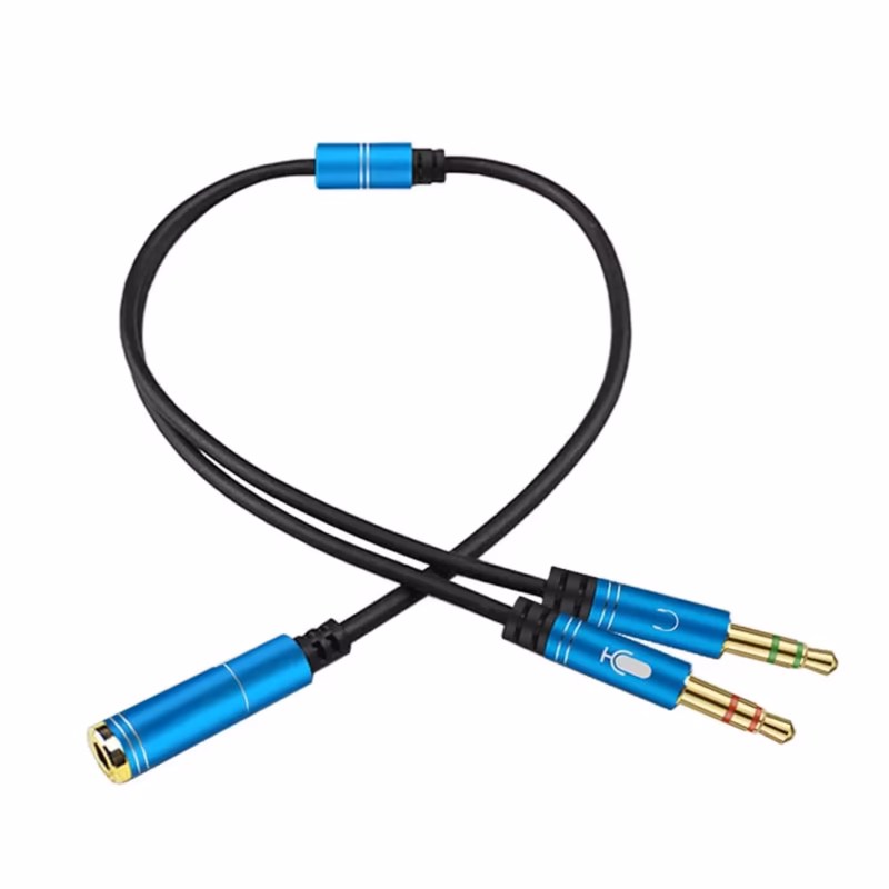 Cable Adaptador de Micrófono y Audífono a Miniplug Hembra Delcom DCAU