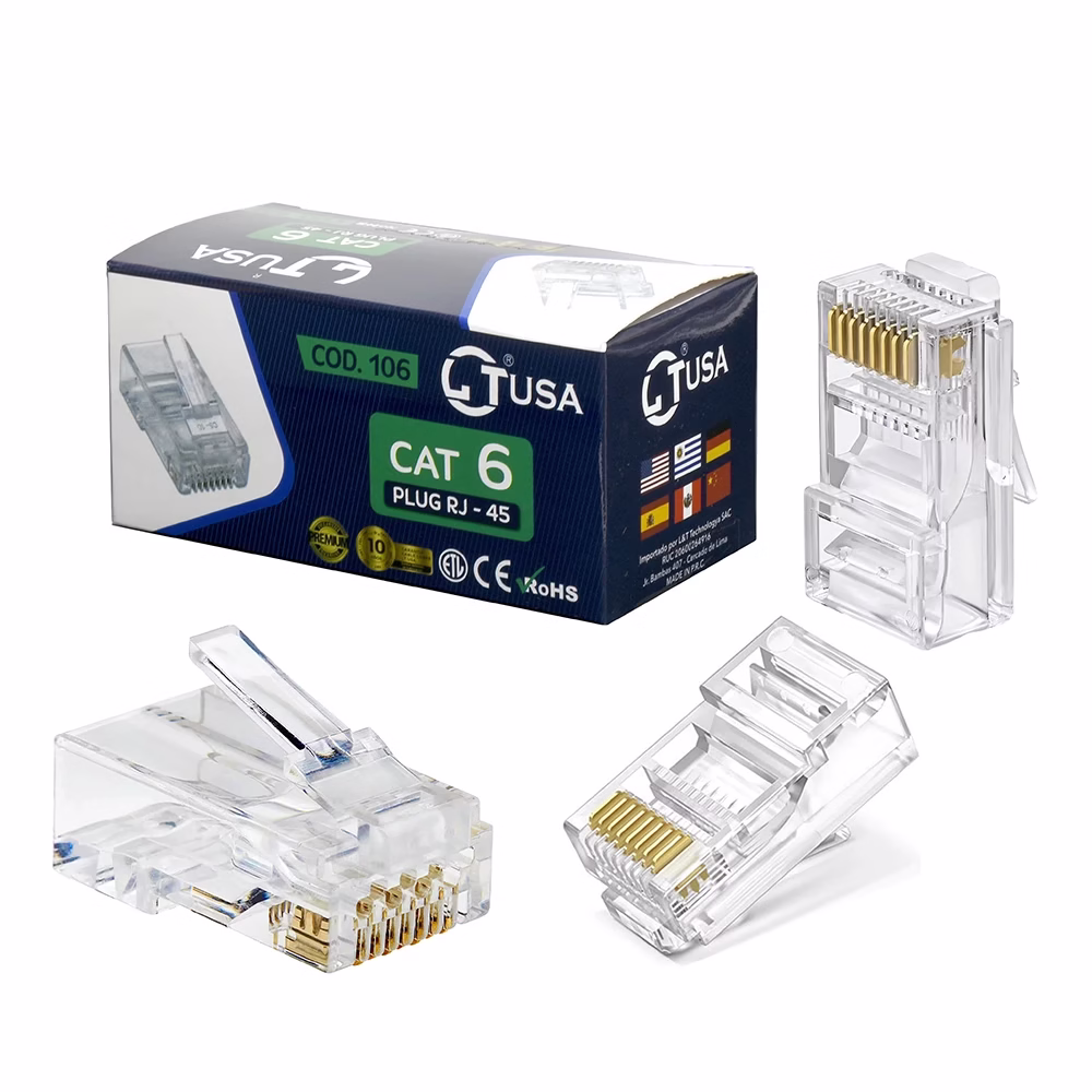 Conector Plug RJ Cat LT USA Caja de Conector Plug RJ Cat LT USA LT  Solución Profesional para Redes de Alta Velocidad