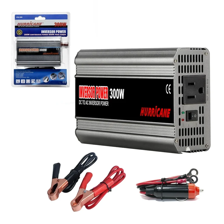 Inversor de 12V a 220VAC Hurricane IPS-300 Inversor de Corriente de 300W 12V a 220V AC Hurricane