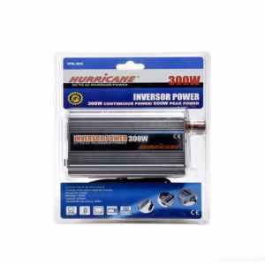 Inversor de 12V a 220VAC Hurricane IPS-300 Inversor de Corriente de 300W 12V a 220V AC Hurricane