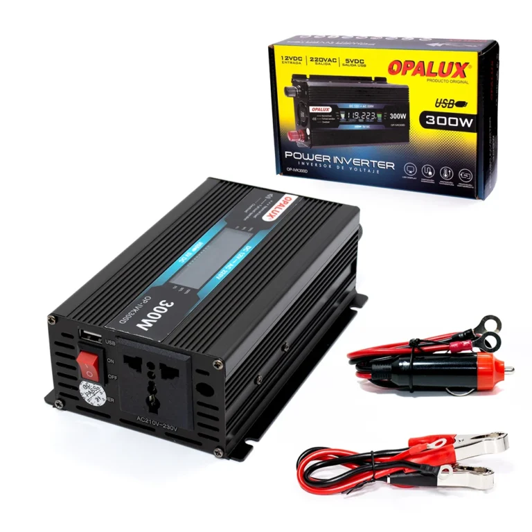 Inversor de 12v a 220V AC 300W OPALUX OP-IVK300D Inversor de 12V a 220V AC 300W OPALUX OP-IVK300D: Tu fuente de energía portátil