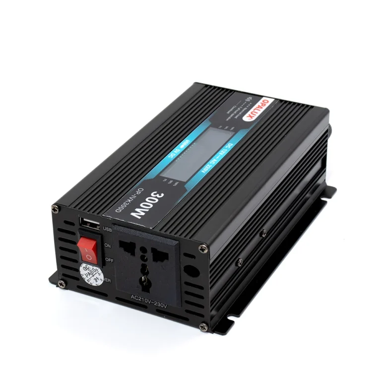 Inversor de 12v a 220V AC 300W OPALUX OP-IVK300D Inversor de 12V a 220V AC 300W OPALUX OP-IVK300D: Tu fuente de energía portátil