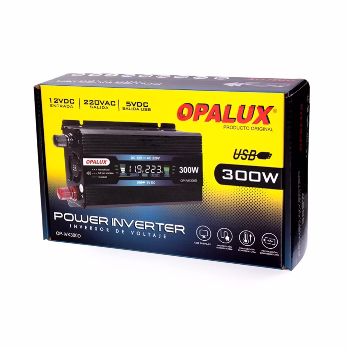 Inversor de v a V AC W OPALUX OP IVKD Inversor de V a V AC W OPALUX OP IVKD Tu fuente de energía portátil