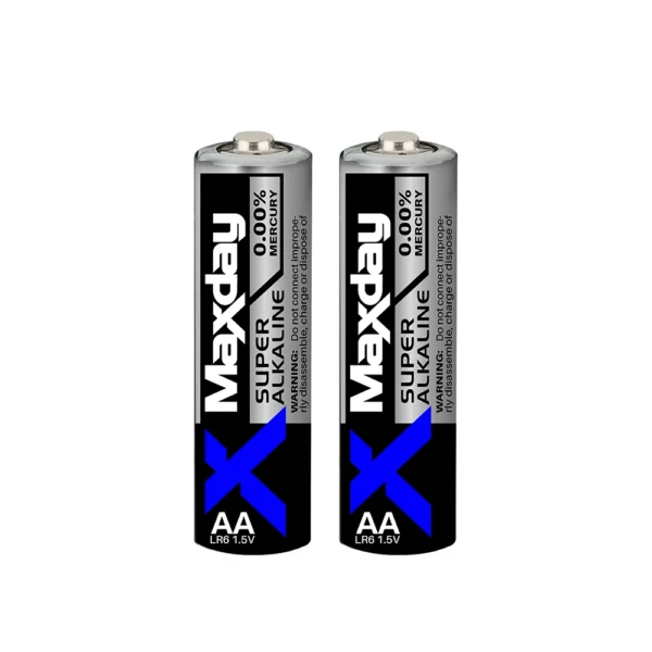 Pilas AA de Alcalina MaxDay MD-1006, Pack de 2 Pilas AA de Alcalina LR6 MaxDay ZZ-MD-1006 Pack de 2 Pilas AA de Alcalina LR6 MaxDay: ¡Energía confiable para tus dispositivos!