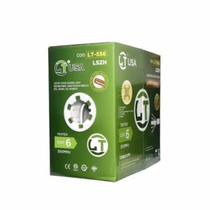 Rollo de Cable UTP Cat6 LT-556 LT USA Rollo de Cable de RED U/UTP Sólido Categoría 6 de 24AWG con Chaqueta LSZH