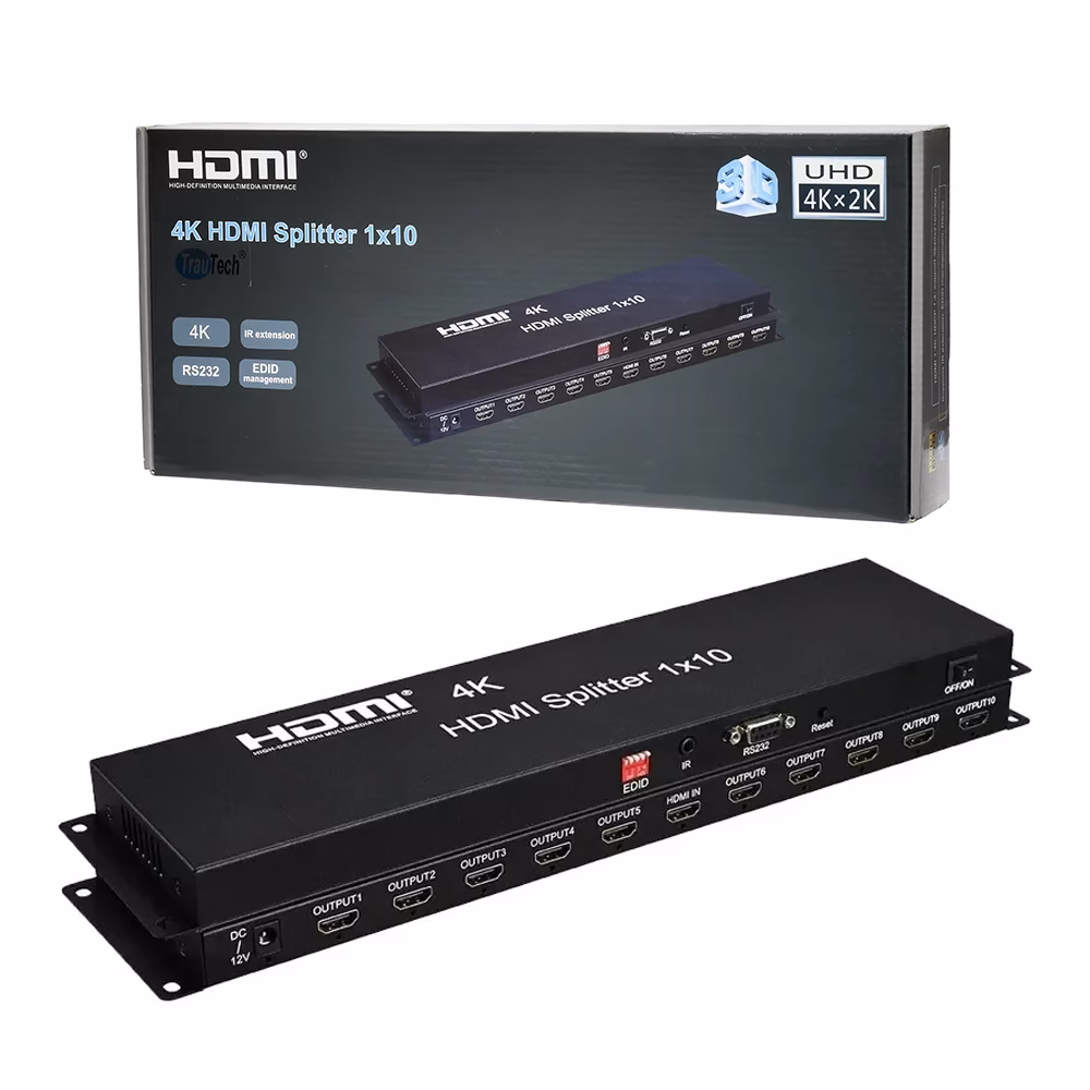 Splitter HDMI x K Trautech PE SP Splitter HDMI de  Entrada con  Salidas Khz Compatible con Full HD p Trautech PE SP Splitter HDMI Trautech PE SP Amplía tu experiencia visual a  pantallas