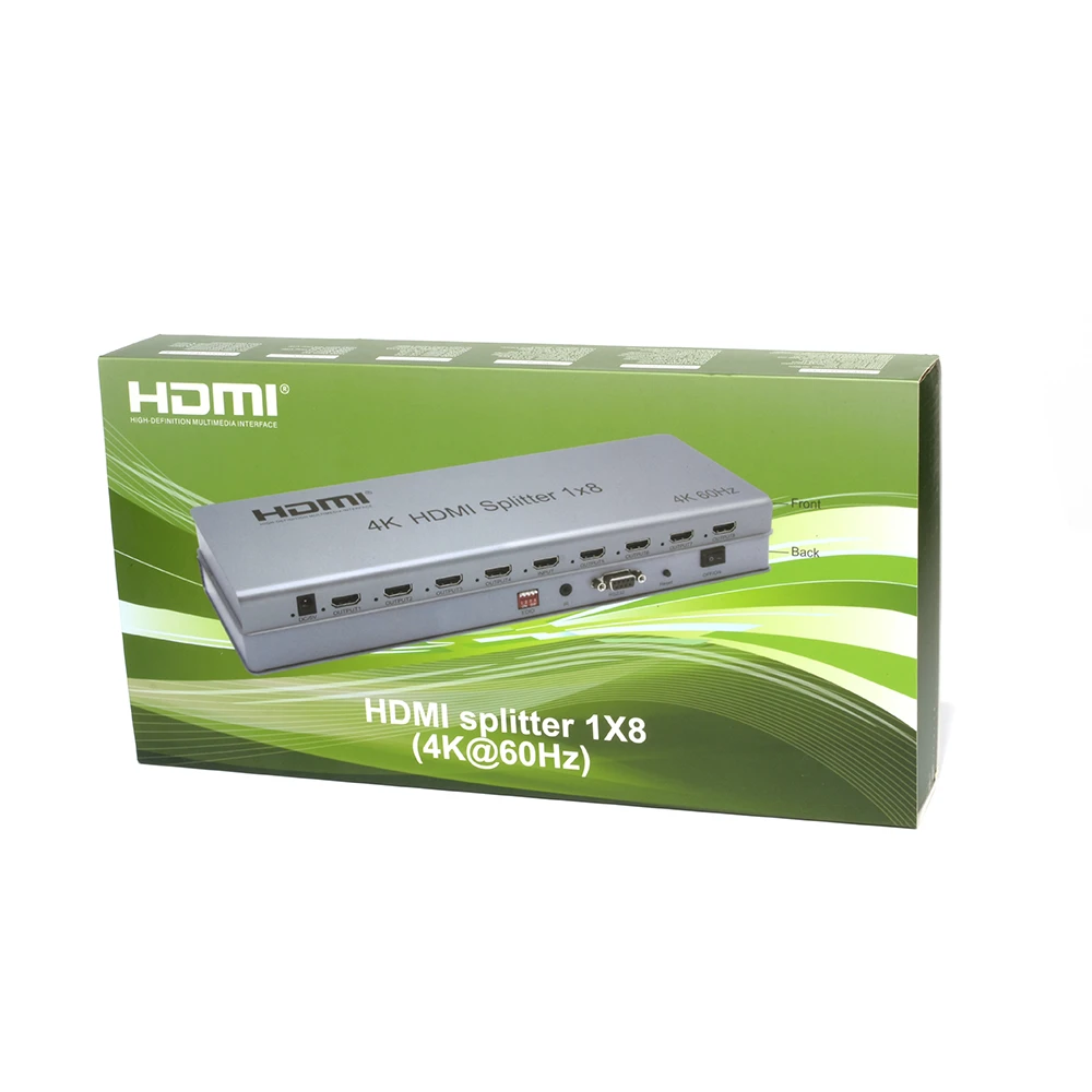 Splitter HDMI 1x8 vías 4K Delcom DSPL013, Splitter HDMI de 1 Entrada a 8 Salidas 4K@60hz Ultra HD Versión 2.0 Delcom DSPL013 Splitter HDMI Delcom 1x8: Multiplica tu señal a 8 pantallas 4K