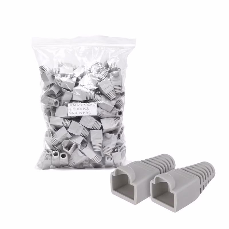 Capucha RJ Gris Power Acoustik KDCA | Pack x | Protección para tus Conexiones de Red