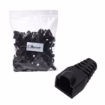 Capucha para Conector Plug RJ45 - American NET F-116-P-NG Pack de 100 Capuchas Cerradas para Conector RJ45, Color Negro, Marca American NET F-116-P-NG