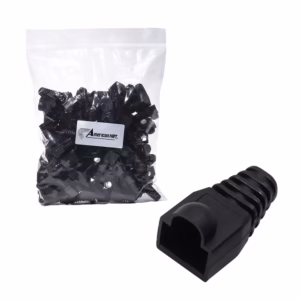 Capucha para Conector Plug RJ45 - American NET F-116-P-NG Pack de 100 Capuchas Cerradas para Conector RJ45, Color Negro, Marca American NET F-116-P-NG