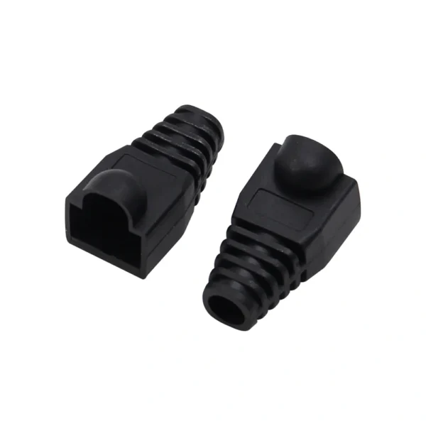 Capucha para Conector Plug RJ45 - American NET F-116-P-NG Pack de 100 Capuchas Cerradas para Conector RJ45, Color Negro, Marca American NET F-116-P-NG