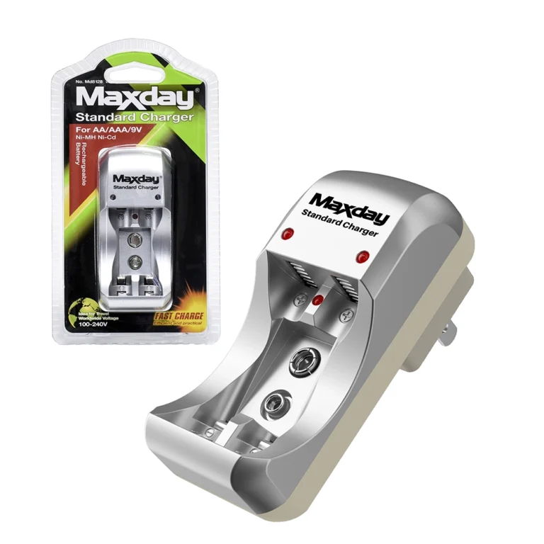 Cargador de Pilas AA-AAA-9V Maxday MD-812B ¡Dile adiós a las pilas agotadas con el Cargador de Pilas Maxday MD-812B!