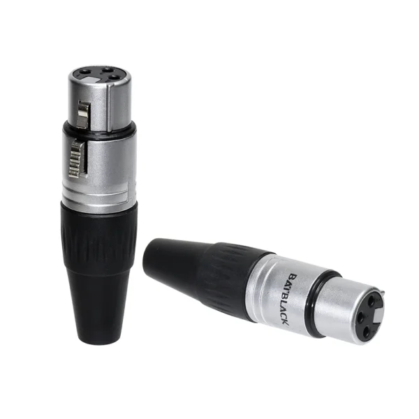 Conector Canon XLR Hembra BatBlack LA1005-AG XLR Hembra BatBlack LA1005-AG: La conexión perfecta para tus equipos de audio