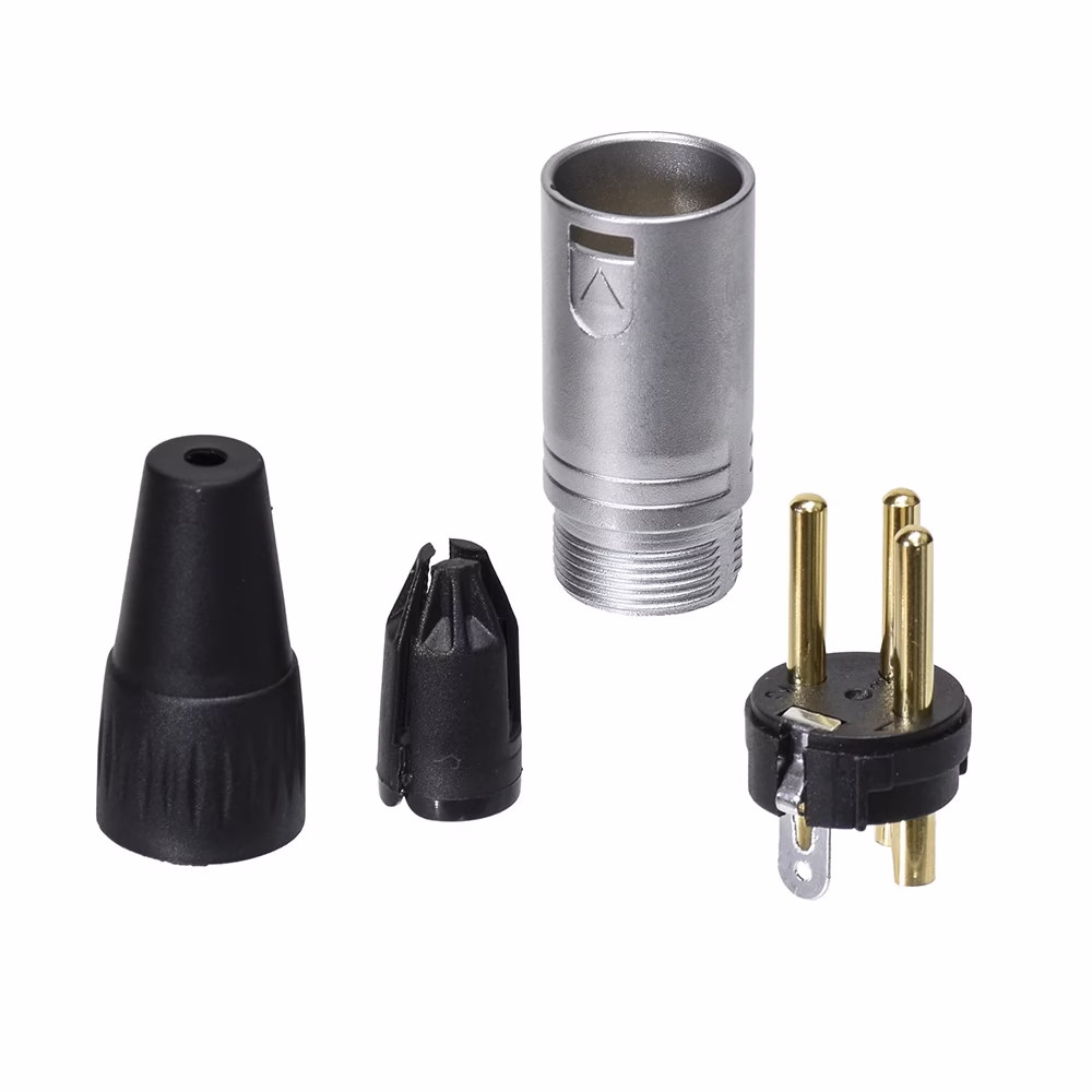 Conector Canon XLR Macho BatBlack LA AG Conector XLR Macho BatBlack LA AG Conexiones de audio profesionales