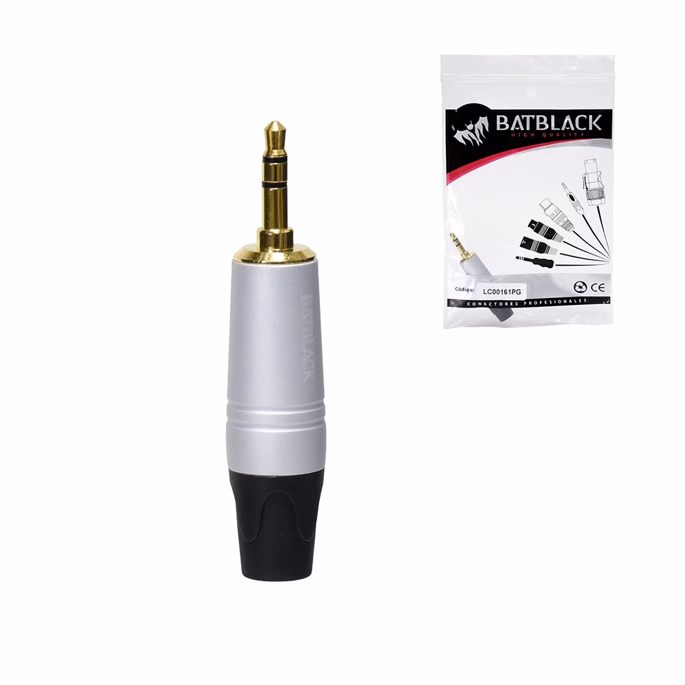Conector MiniPlug mm BatBlack LCPG Conector de Audio Estéreo MiniPlug mm   BatBlack LCPG   Sonido Impecable