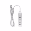 Extensión Múltiple de  Metros con  Salidas Opalux OP NK  Tu Aliado Ideal para la Conectividad Eléctrica Extensión Múltiple de Corriente con  Tomas Redondo  Plano y Cable de  Metros de AWG Color Blanco Opalux OP NK
