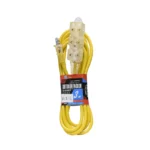 Extensión de Corriente de 3 Metros YCX-5 Ilumina tu espacio con la Extensión Eléctrica Power Acoustik YCX5: 3 Tomas, Cable de 3 Metros, Color Amarillo y LED Indicador de Encendido