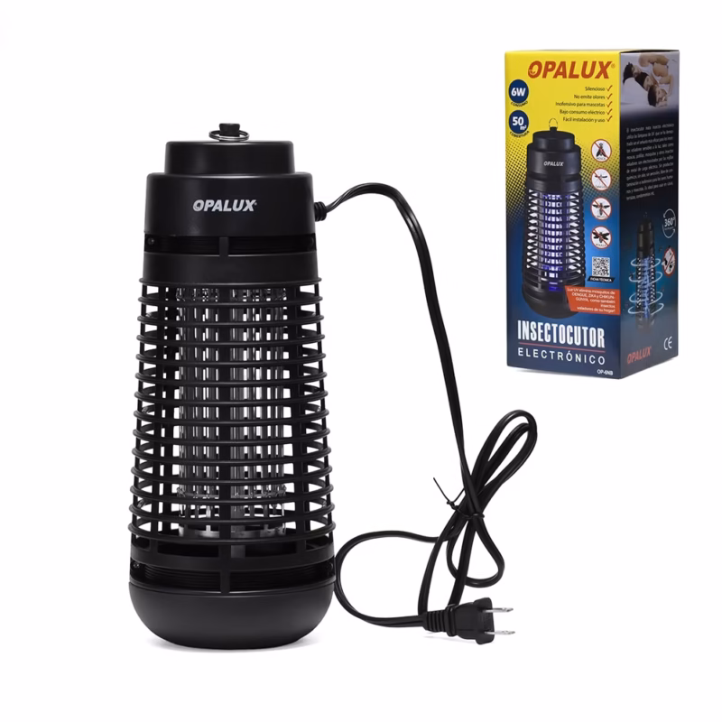 Insectocutor Electrónico UV Opalux OP NB | Elimina Insectos Voladores sin Químicos