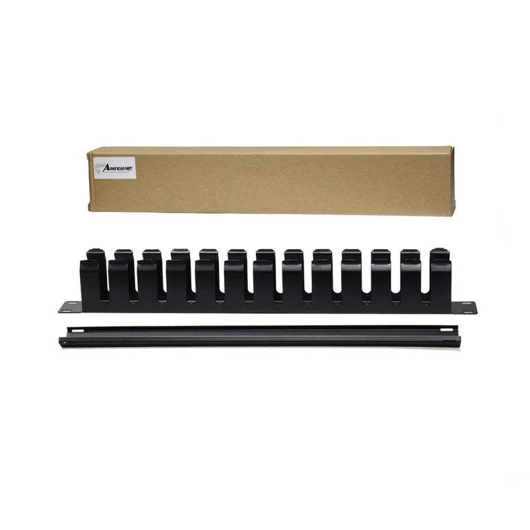 Ordenador de Cables de 1RU para Gabinete FD-OKR12-1U Optimiza tu espacio con el Organizador de Cables de 1RU Metálico para Gabinete, American NET FD-OKR12-1U