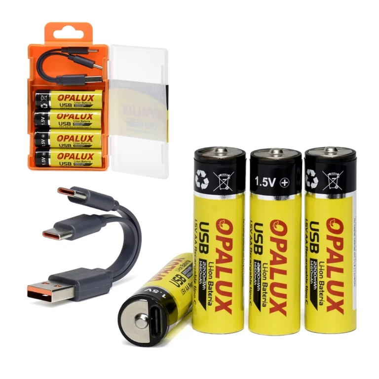 Pila AA Recargable Li-ion Opalux LI-AA2200R Pila AA Li-ion Recargable Pack de 4 unidades Opalux LI-AA2200R: Energía de Alto Rendimiento para tus Dispositivos