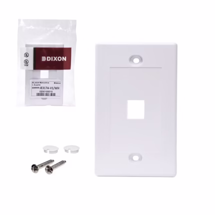 Placa de Pared de 1 Puerto Ejecutiva Dixon JE317A-V1-WH Placa de Pared Dixon JE317A-V1-WH: Elegancia y Funcionalidad en tu Red