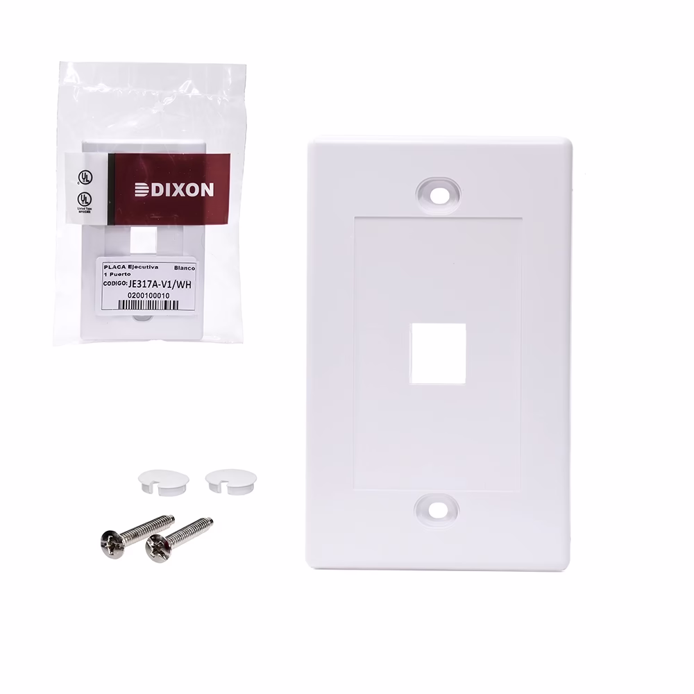 Placa de Pared de  Puerto Ejecutiva Dixon JEA V WH Placa de Pared Dixon JEA V WH Elegancia y Funcionalidad en tu Red