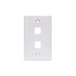 Placa de Pared Dixon JE317A-V2-WH: Elegancia y Solución Completa para tus Conexiones Placa de Pared de 2 Puertos Ejecutiva Dixon JE317A-V2-WH