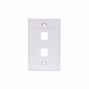 Placa de Pared Dixon JE317A-V2-WH: Elegancia y Solución Completa para tus Conexiones Placa de Pared de 2 Puertos Ejecutiva Dixon JE317A-V2-WH