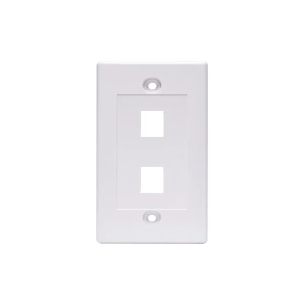 Placa de Pared Dixon JE317A-V2-WH: Elegancia y Solución Completa para tus Conexiones Placa de Pared de 2 Puertos Ejecutiva Dixon JE317A-V2-WH