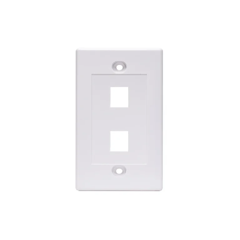 Placa de Pared Dixon JE317A-V2-WH: Elegancia y Solución Completa para tus Conexiones Placa de Pared de 2 Puertos Ejecutiva Dixon JE317A-V2-WH