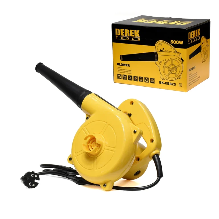 Sopladora Eléctrica 500W Dereck Tools BK-EB825, Blower: Soplador Aspirador Eléctrico de 500W Domina el viento y la suciedad con el Soplador Aspirador Eléctrico 500W Derek Tools BK-EB825: 2 en 1, Potencia y Versatilidad