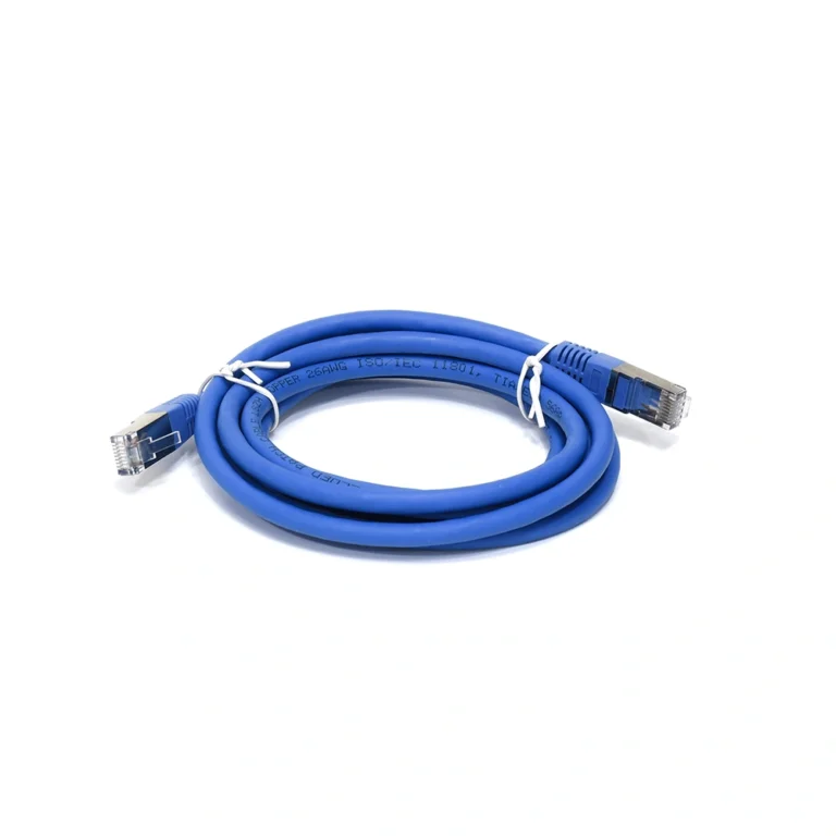 Cable Patch Cord Cat6A 2M SFTP, Color Azul con Chaqueta LSZH , Modelo LTT-PC6A-2A , marca LT USA Cable Patch Cord Cat6A de 2 Metros: Conectividad Segura y Rápida para tu Red