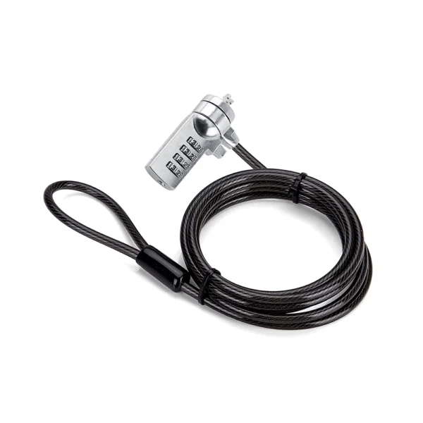 Cable de Seguridad para Laptop con Clave GP-250-C-180CM ¡Protege tu laptop con un Cable de Seguridad American NET!, con Clave de 4 Dígitos reforzado con silicona y de 1.8 metros GP-250(C)1.8m