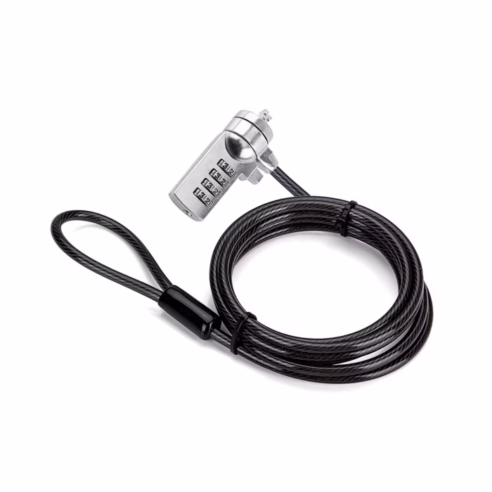 Cable de Seguridad para Laptop con Clave GP  C CM Protege tu laptop con un Cable de Seguridad American NET con Clave de  Dígitos reforzado con silicona y de  metros GP Cm