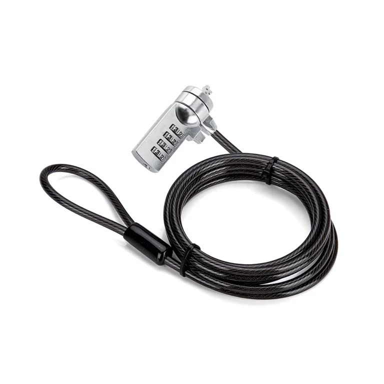 Cable de Seguridad para Laptop con Clave GP-250-C-180CM ¡Protege tu laptop con un Cable de Seguridad American NET!, con Clave de 4 Dígitos reforzado con silicona y de 1.8 metros GP-250(C)1.8m